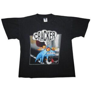 Vintage 1994 Cracker Band Angry Dog Cigarette Black Single Stitch T-Shirt Large